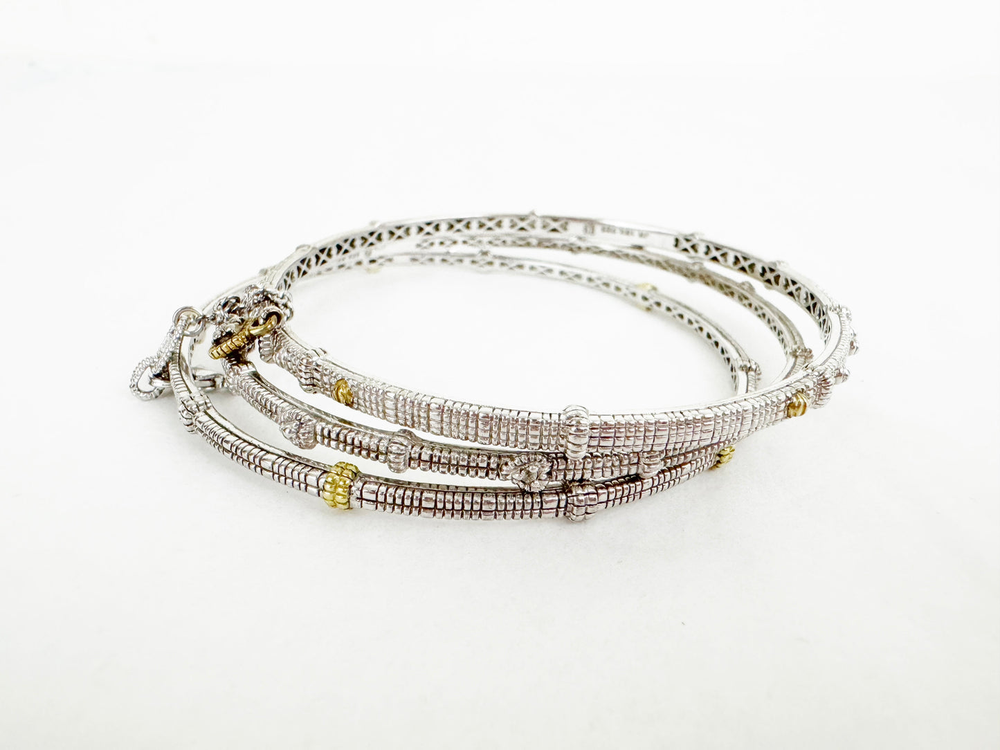 Judith Ripka 18K Trio Bangle Bracelets