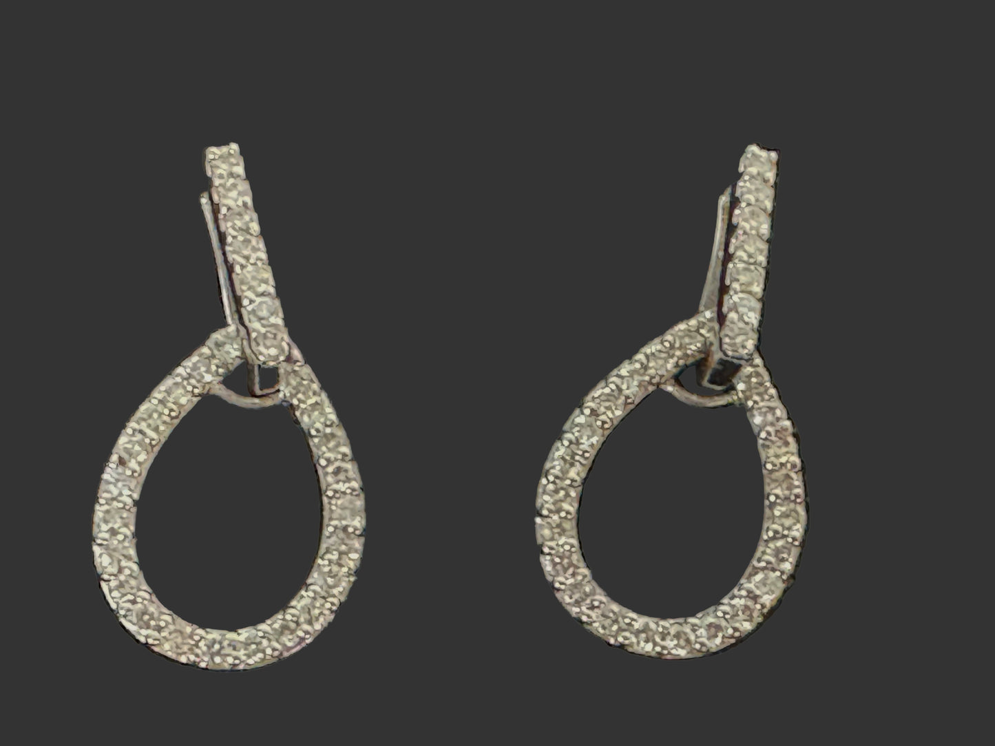 18k Diamond Drop Earrings