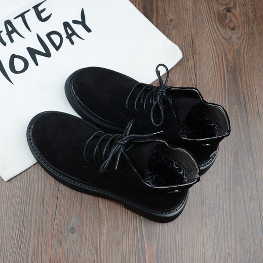 Bottes Rétro Suède Hautes – Confort & Caractère