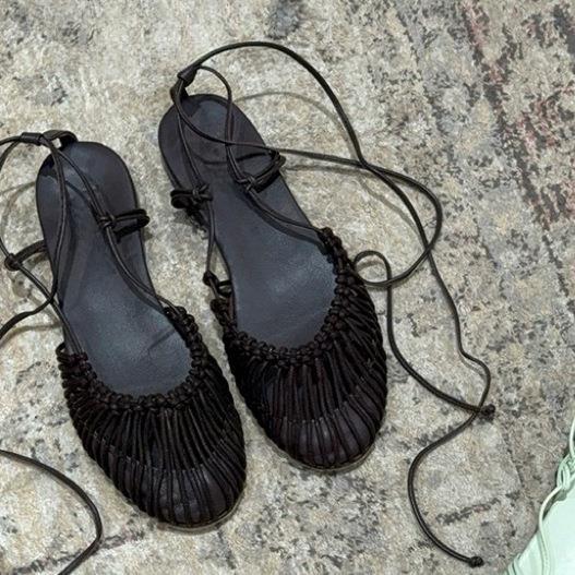 Sandales Vintage en Cuir Véritable