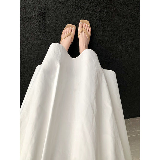 Tongs en Cuir pour Femmes à Bout Carré