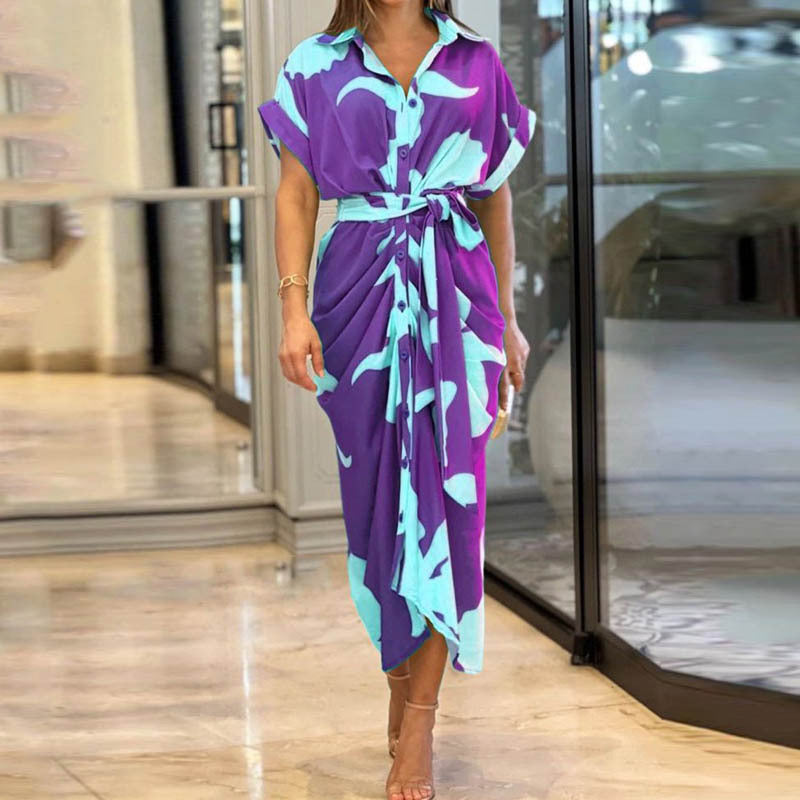Robe Chemisier  à Col Revers