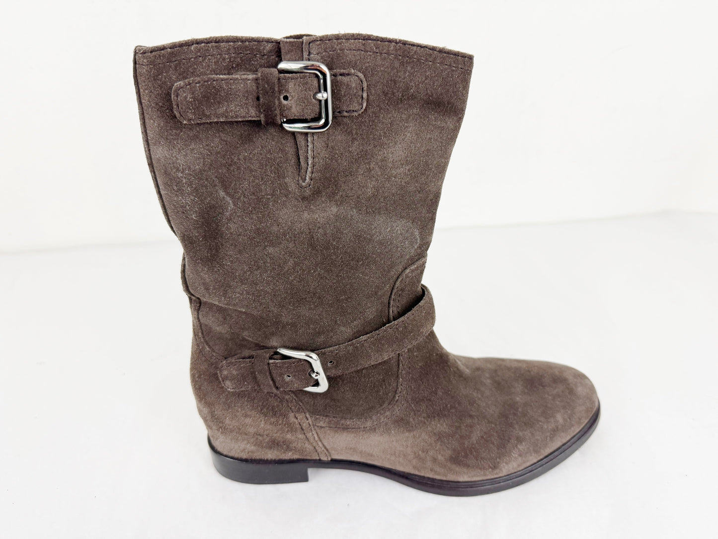 Prada Suede Moto Boots Size 9