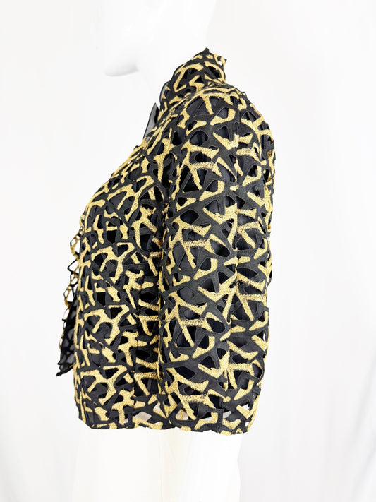 Akris Silk Lattice Jacket Size 10