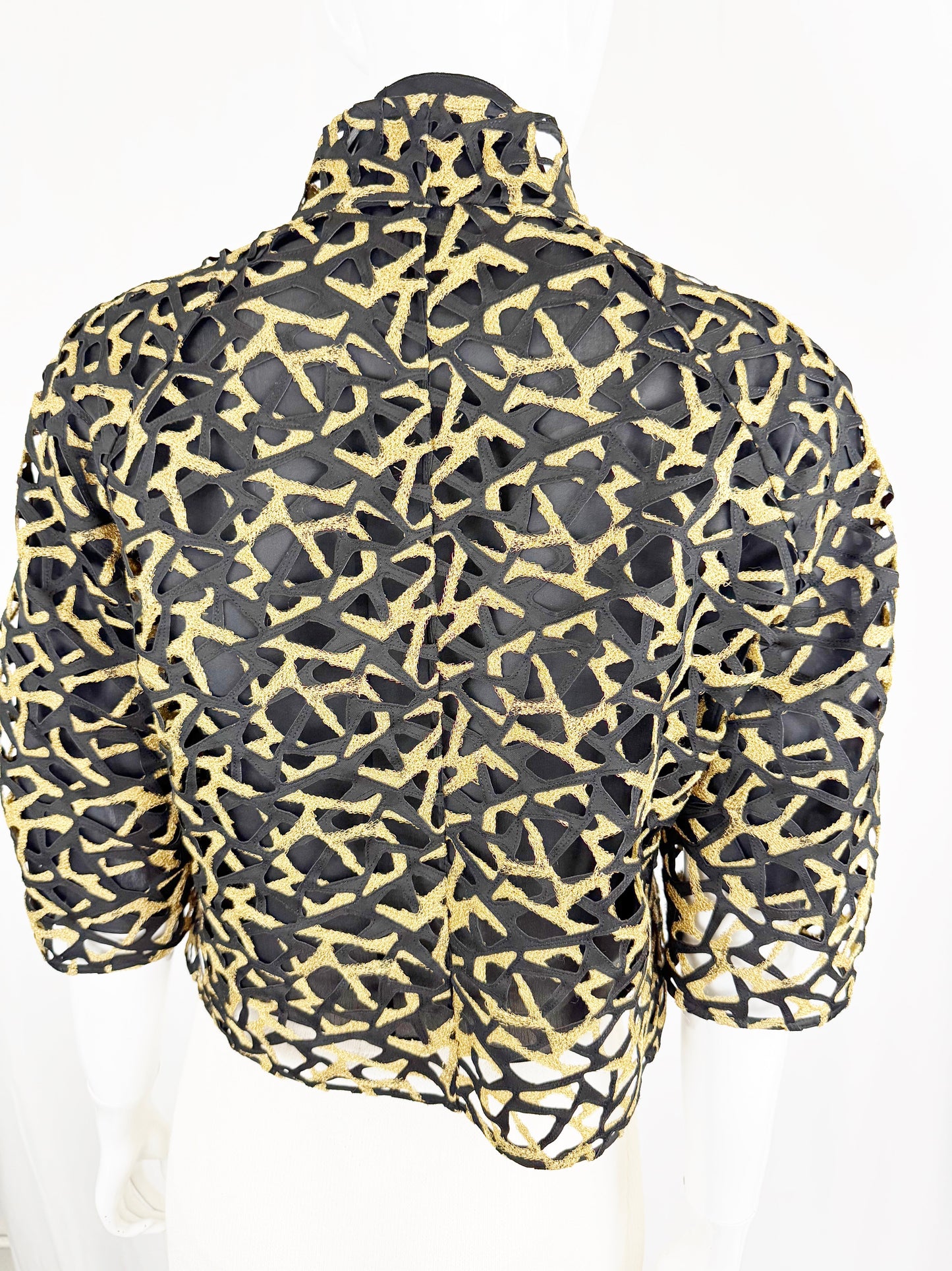 Akris Silk Lattice Jacket Size 10