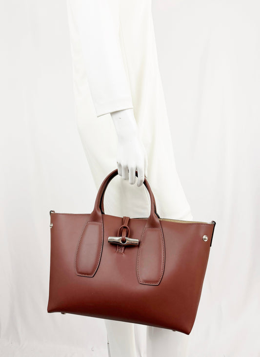 Longchamp Roseau Leather Tote