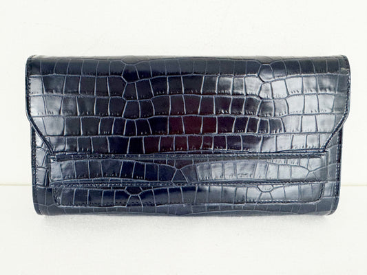 L.K. Bennett Faux Croc Clutch