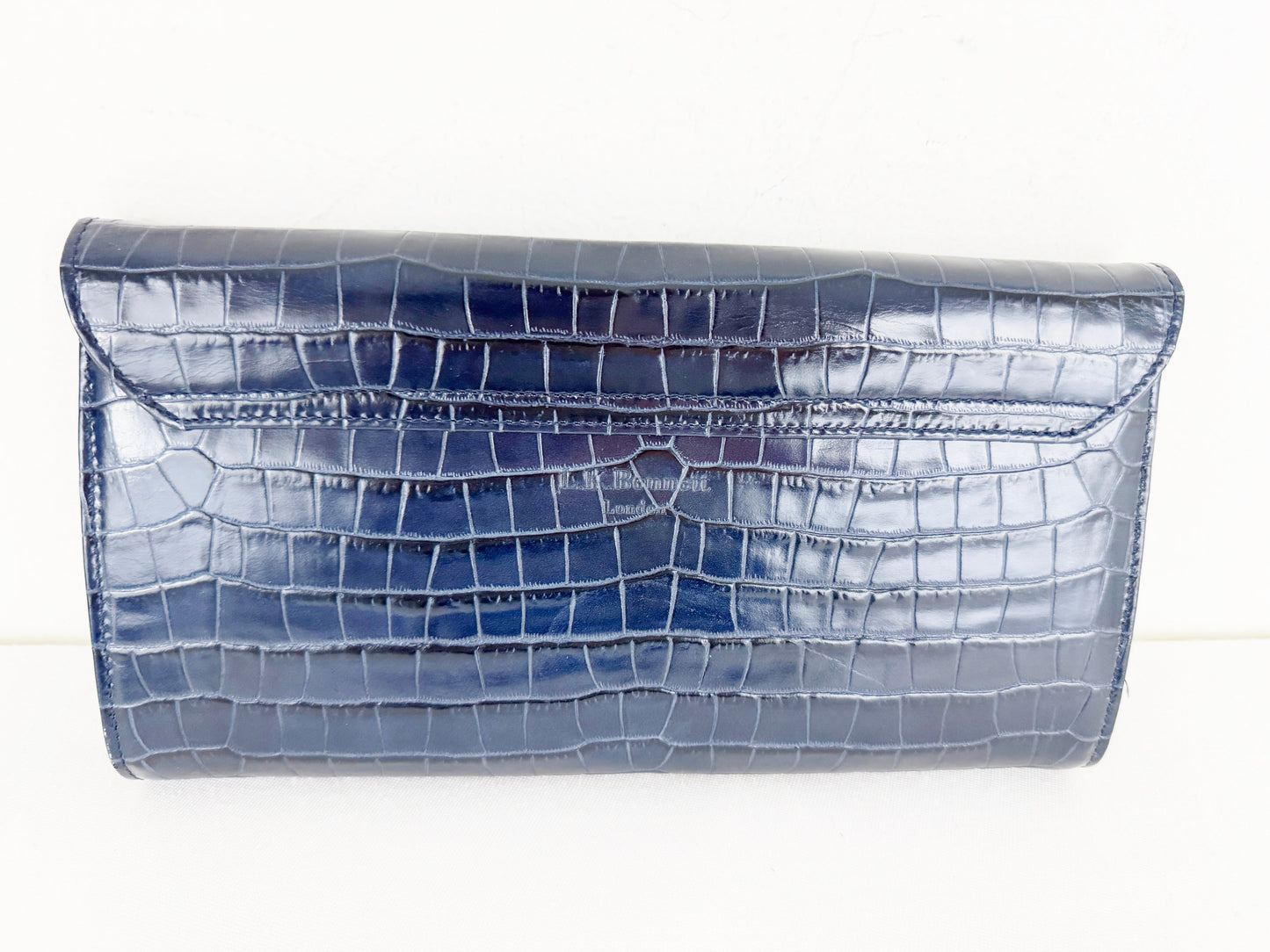 L.K. Bennett Faux Croc Clutch