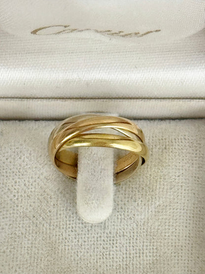 Cartier Tri-Color Trinity Ring Size 4