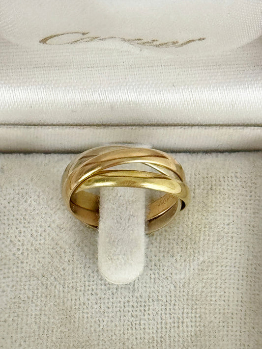 Cartier Tri-Color Trinity Ring Size 4