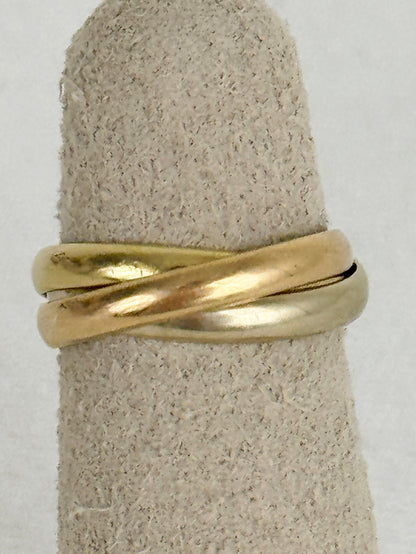 Cartier Tri-Color Trinity Ring Size 4