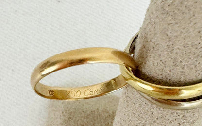 Cartier Tri-Color Trinity Ring Size 4