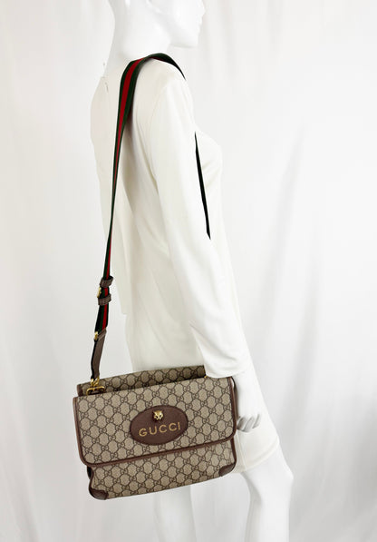 Vintage Gucci Double Flap Messenger Bag