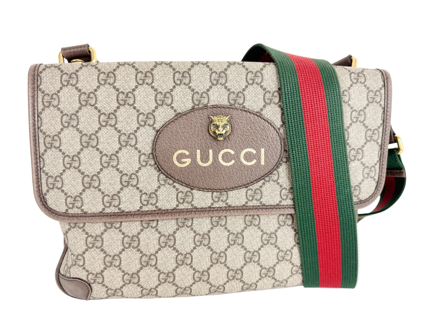 Vintage Gucci Double Flap Messenger Bag