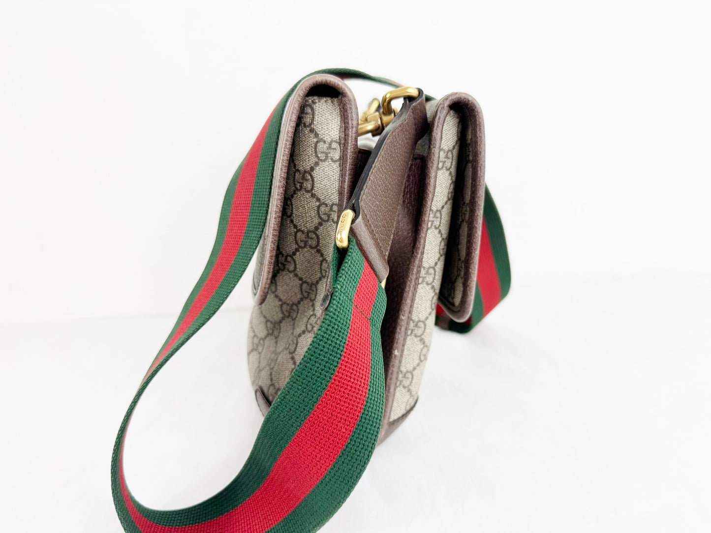 Vintage Gucci Double Flap Messenger Bag