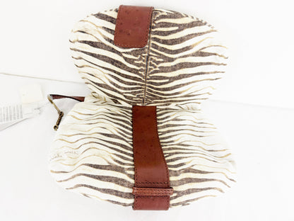 NEW Roberto Cavalli Zebra Canvas Bag