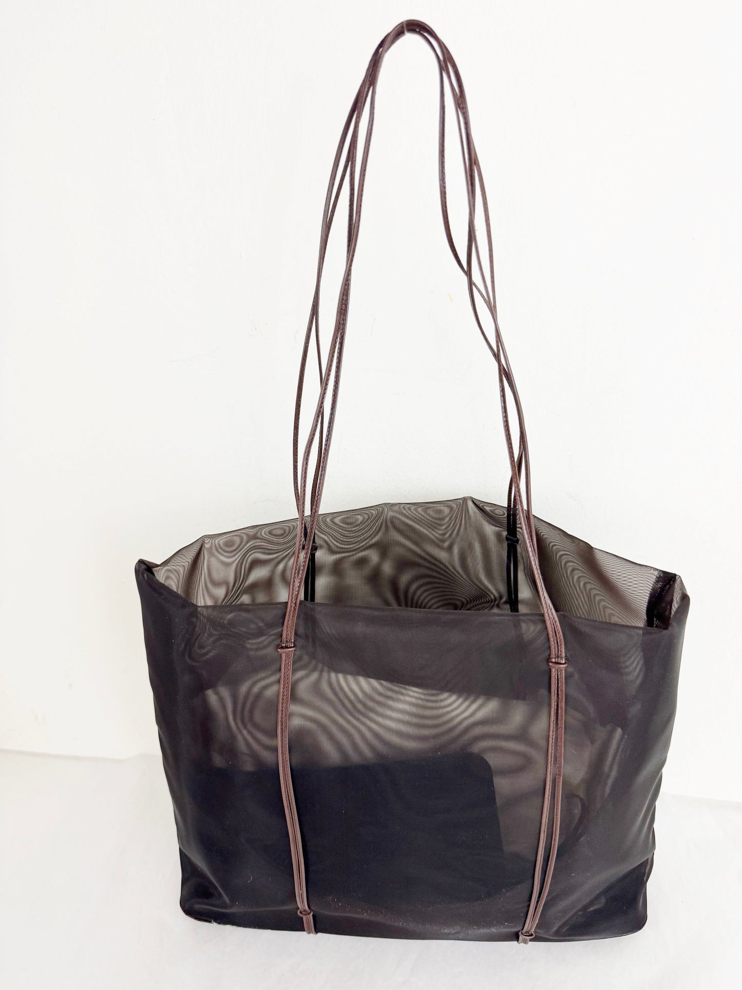 Prada Mesh w/Leather Trim Tote