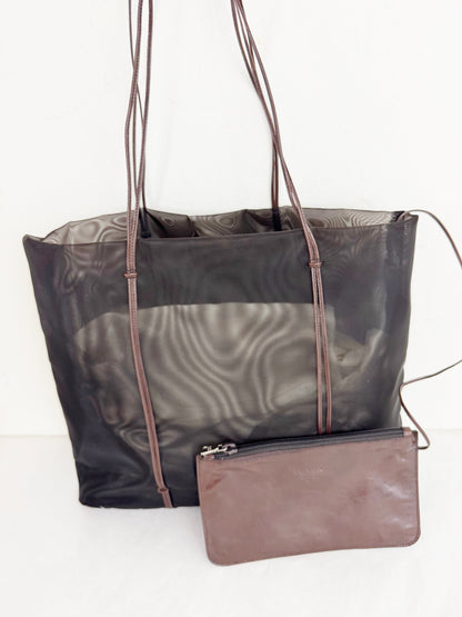 Prada Mesh w/Leather Trim Tote