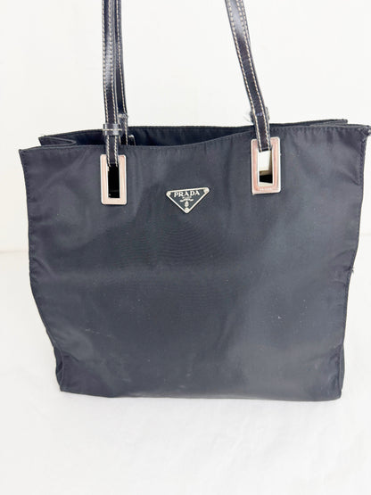 Prada Tessuto with Leather Trim Satchel