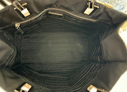 Prada Tessuto with Leather Trim Satchel