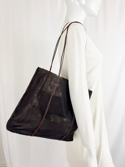 Prada Mesh w/Leather Trim Tote