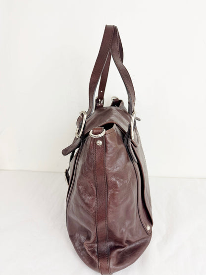 NEW Tod's Leather Tote Messenger With Strap
