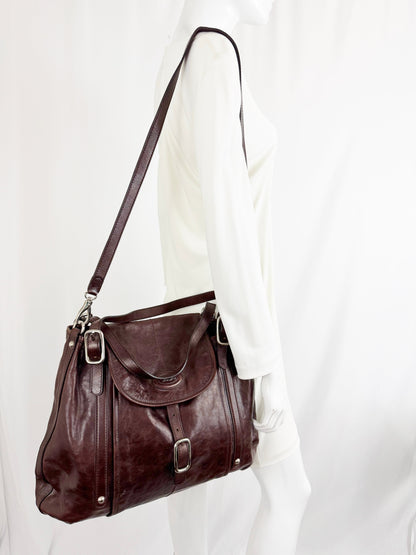 NEW Tod's Leather Tote Messenger With Strap