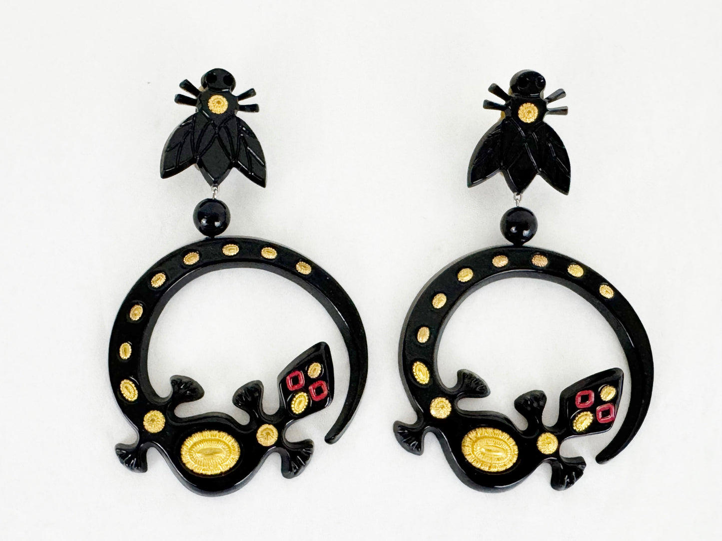 Isabel Canovas Fly/Lizard Earrings