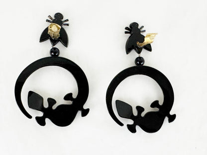Isabel Canovas Fly/Lizard Earrings