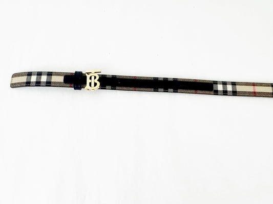 NEW Burberry Check Belt Size M