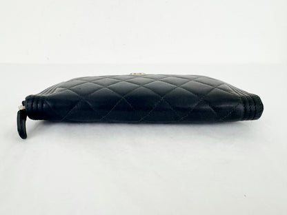 Chanel Boy Zip Around Wallet