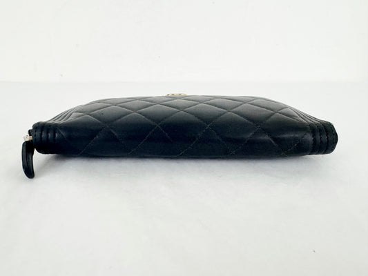 Chanel Boy Zip Around Wallet