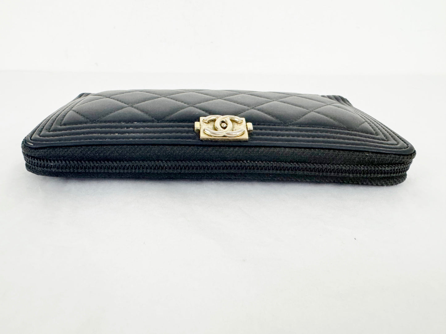 Chanel Boy Zip Around Wallet
