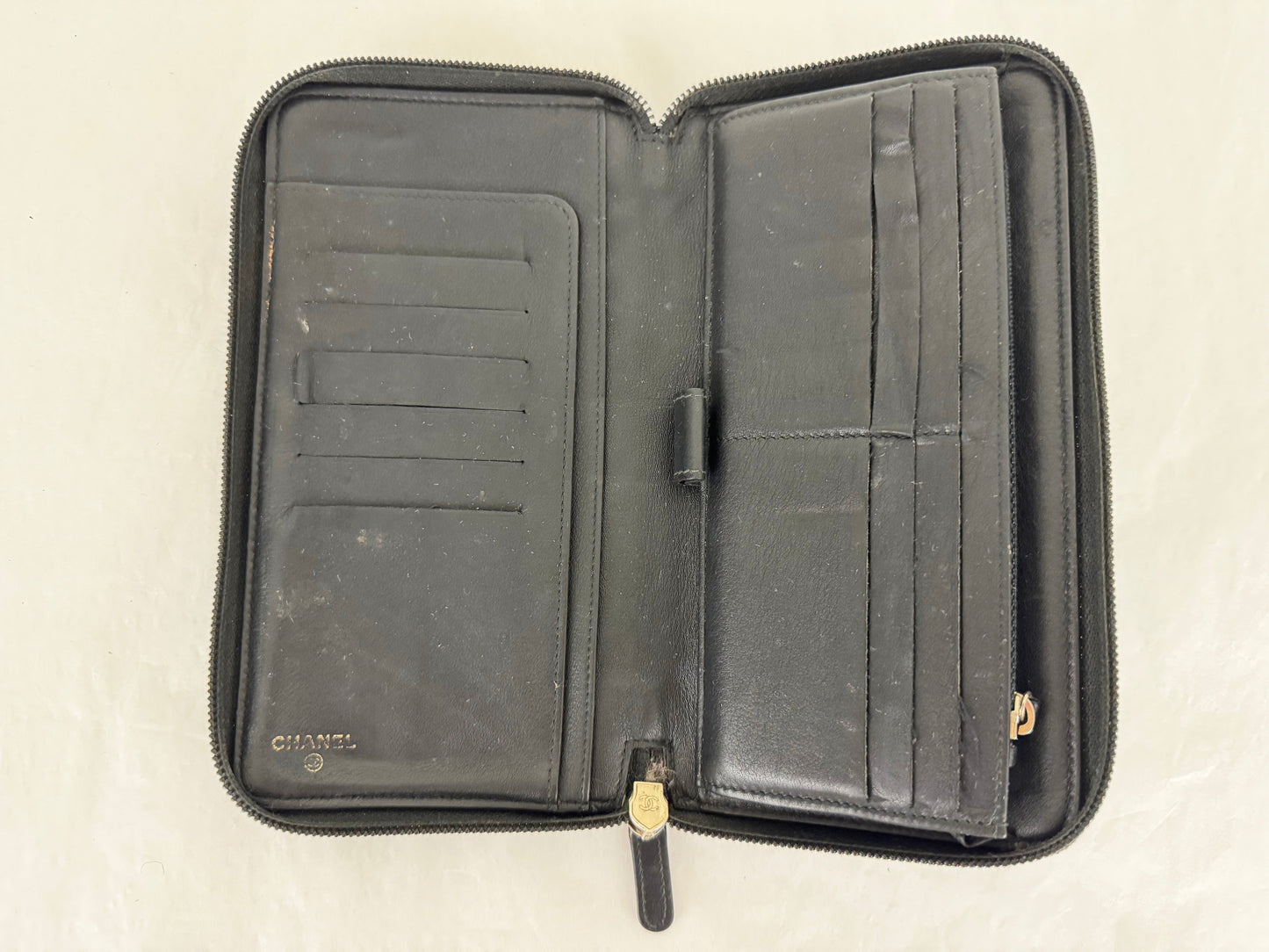 Chanel Boy Zip Around Wallet