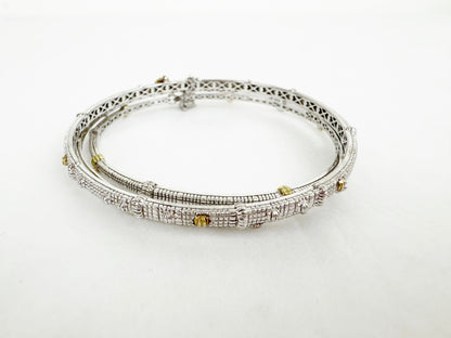 Judith Ripka 18K Trio Bangle Bracelets