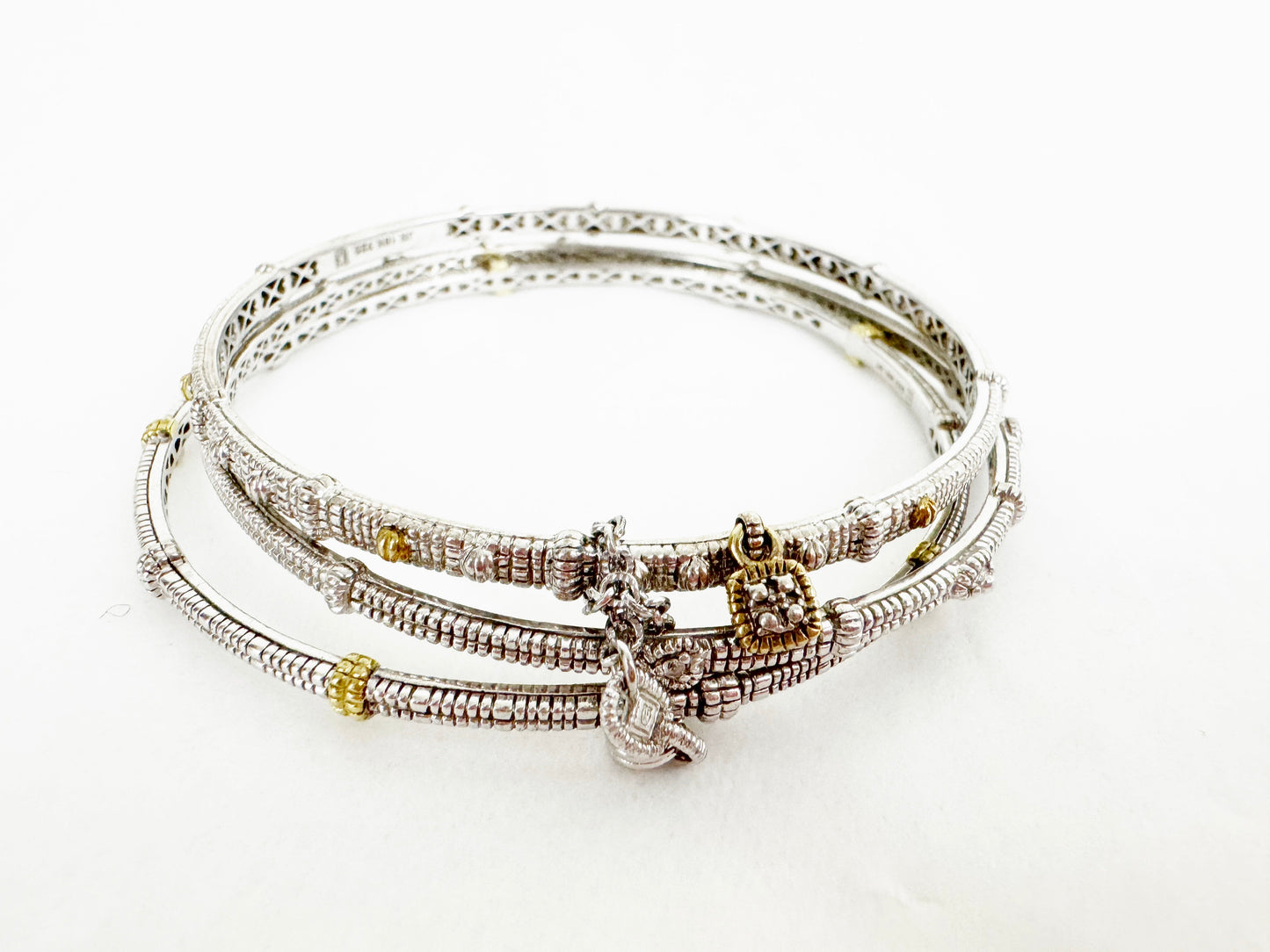 Judith Ripka 18K Trio Bangle Bracelets