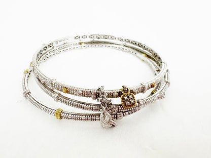 Judith Ripka 18K Trio Bangle Bracelets