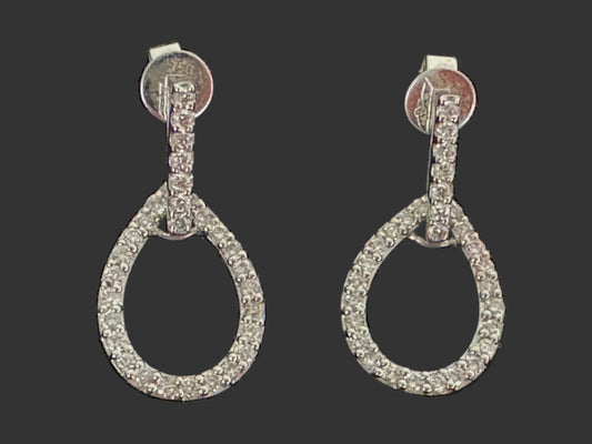 18k Diamond Drop Earrings