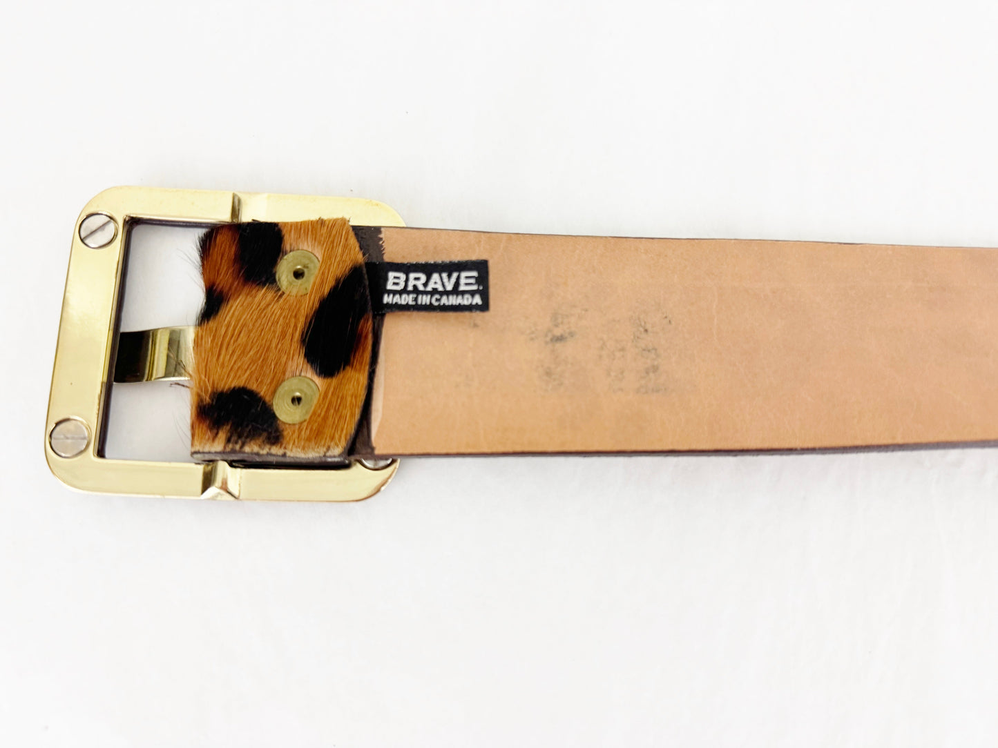 Brave Leopard Print Belt Size 34