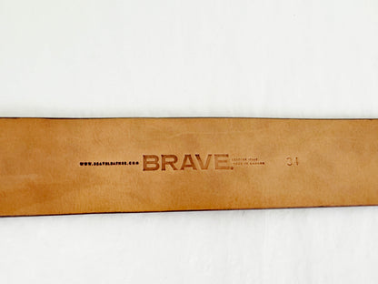 Brave Leopard Print Belt Size 34