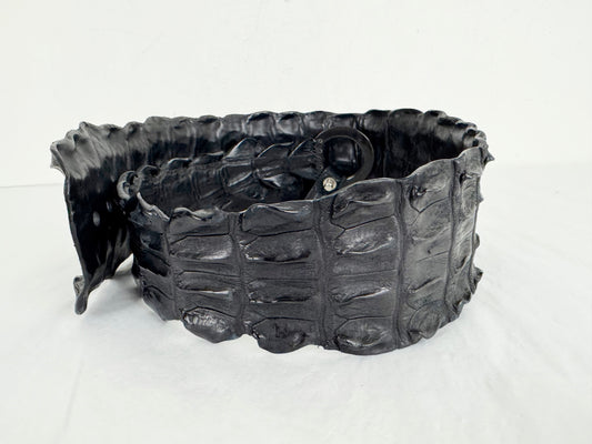 Wide Crocodile Belt