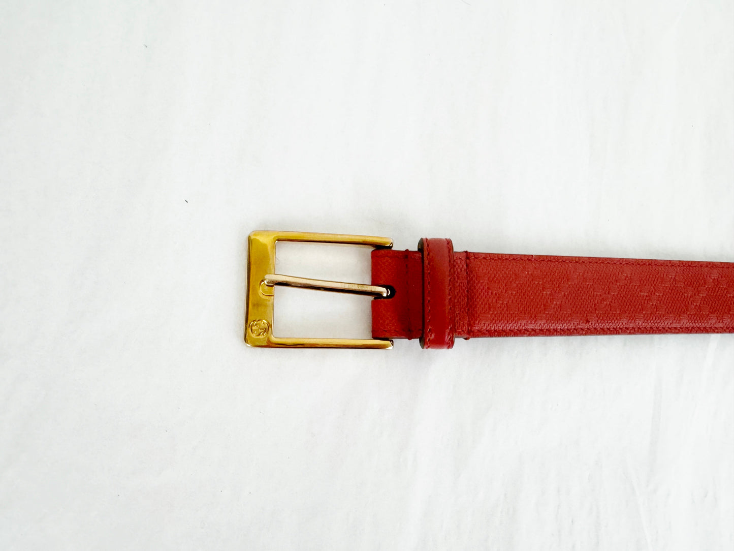 Gucci Patterned Leather Belt Size XL