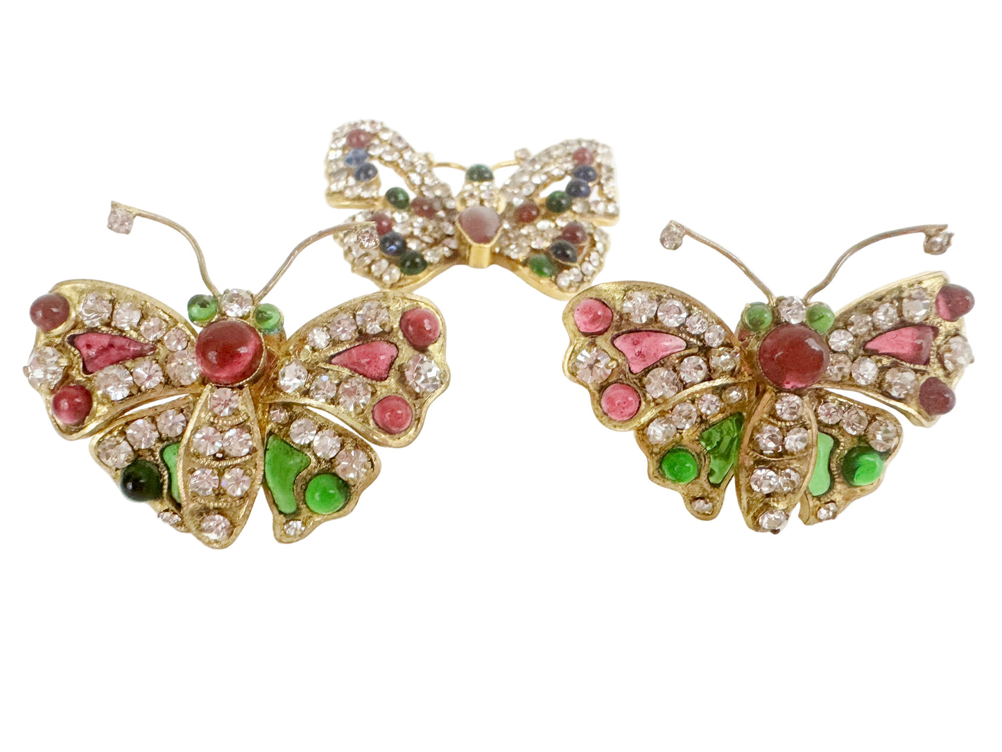 Vintage Chanel Butterfly Brooch and Earrings Set