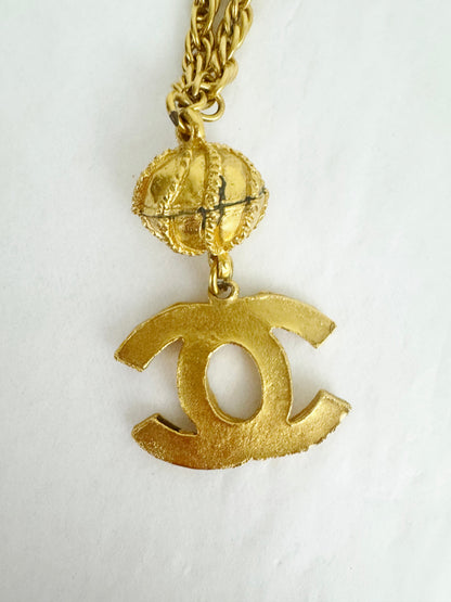 Vintage Chanel CC Rhinestone Pendant