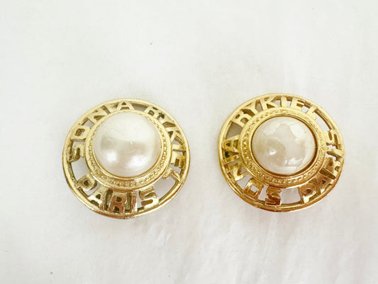 Sonia Rykiel Pearl Clip Earrings