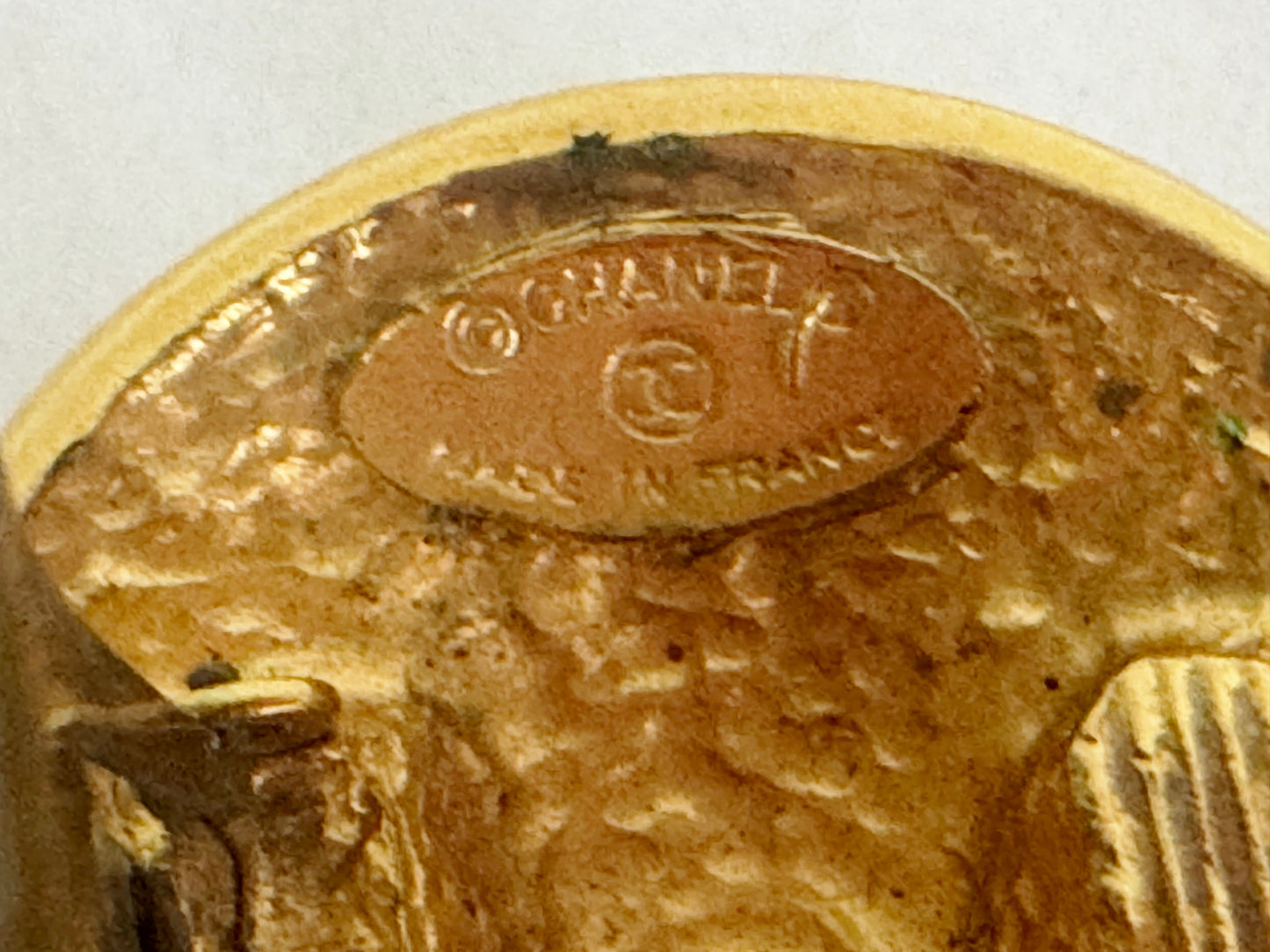 Chanel 1990 Collection Button Earrings