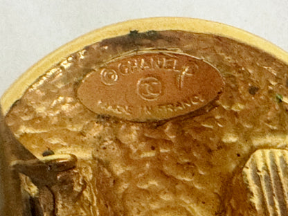 Chanel 1990 Collection Button Earrings