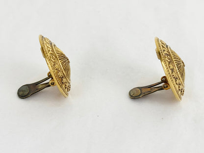 Chanel 1990 Collection Button Earrings