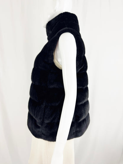 Herno Faux Fur Puffer Vest Size 6