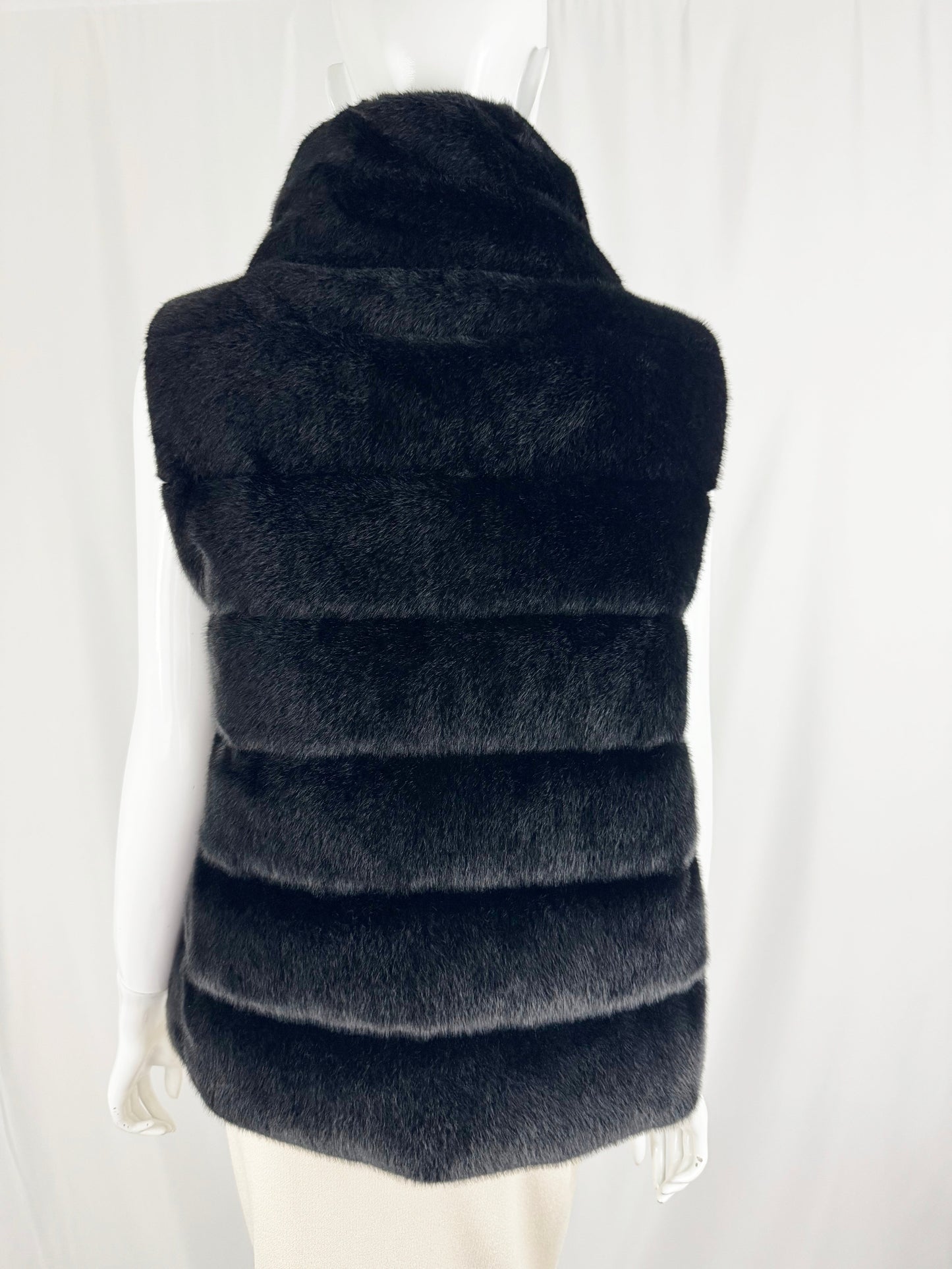 Herno Faux Fur Puffer Vest Size 6